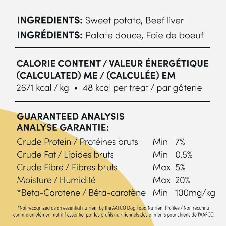 Picture of CRUMPS NATURALS SWEET POTATO & LIVER CHEWS - 21.6oz / 612g