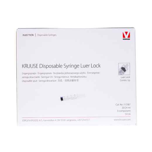 Picture of SYRINGE Kruuse Disp 20/24cc graduation Centric Tip with Luer Lock Adapter - 50s