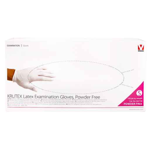 Picture of GLOVES EXAM LATEX KRUTEX POWDER FREE Small - 100/box