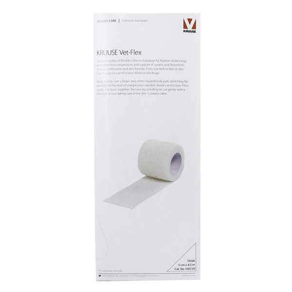 Picture of VET FLEX WRAP KRUUSE White 5cm x 4.5m (160729)- 10/box