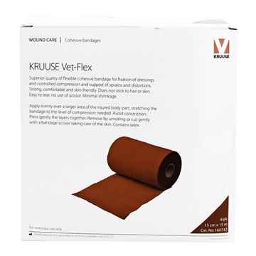 Picture of VET FLEX WRAP KRUUSE Red 15cm x 15m(160742) - 4/box