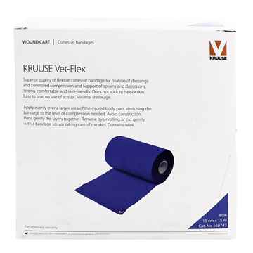 Picture of VET FLEX WRAP KRUUSE Blue 15cm x 15m(160743) - 4/box