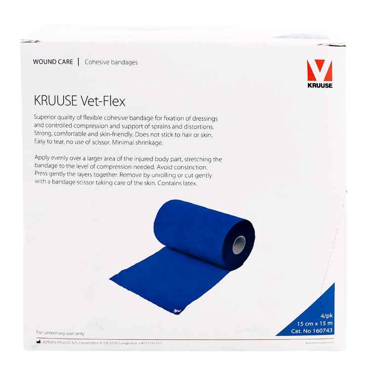 Picture of VET FLEX WRAP KRUUSE Blue 15cm x 15m(160743) - 4/box