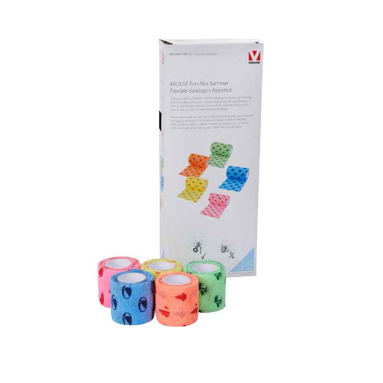 Picture of FUN FLEX COHESIVE WRAP Kruuse Summer patterns 5cm x 4.5m(164008) - 10/pk