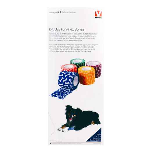 Picture of VET FLEX WRAP KRUUSE Fun-Flex Bones 5cm x 4.5m(164015) - 10/box