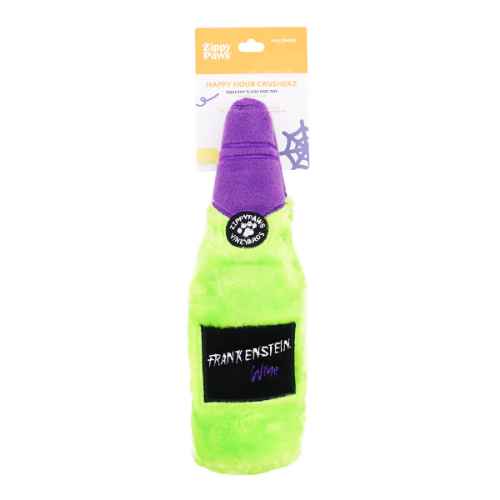 Picture of HALLOWEEN TOY CANINE ZIPPYPAWS HAPPY HOUR CRUSHERZ - Frankenstein Wine