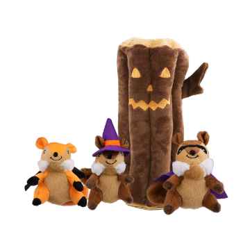 Picture of HALLOWEEN TOY CANINE ZIPPYPAW BURROW - Haunted Log 