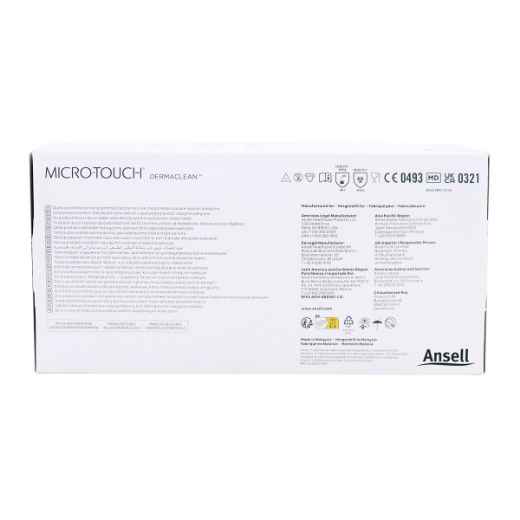 Picture of GLOVES EXAM ANSELL MICRO TOUCH DERMACLEAN LTX PF Medium - 100s