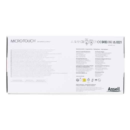 Picture of GLOVES EXAM ANSELL MICRO TOUCH DERMACLEAN LTX PF XSMALL - 100s