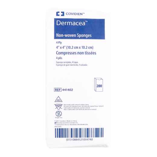 Picture of DERMACEA GAUZE SPONGE 4ply 4in x 4in - 200s 