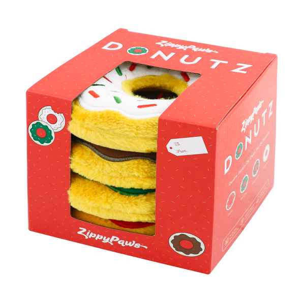Picture of XMAS HOLIDAY CANINE ZIPPYPAW DONUTZ GIFT BOX - 4/box 