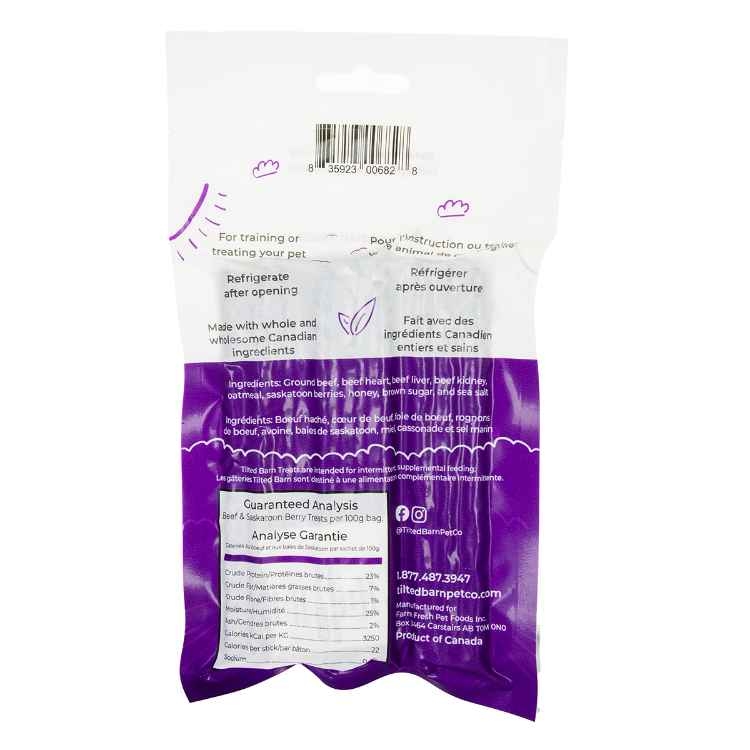 Picture of TREAT CANINE TILTED BARN Canadian Beef & Saskatoon Berry - 100g