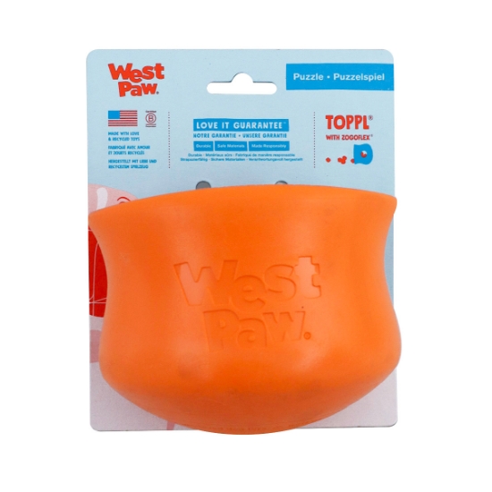 Picture of TOY DOG ZOGOFLEX Toppl Treat Toy X Large - Tangerine