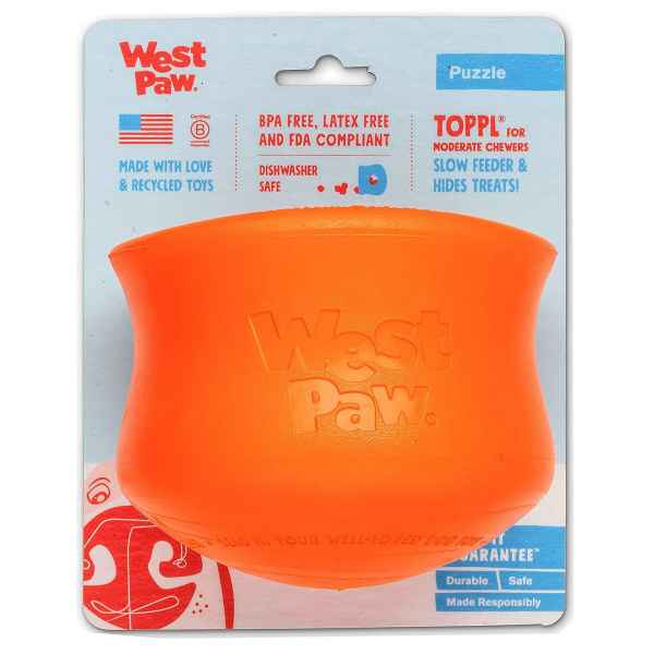 Picture of TOY DOG ZOGOFLEX Toppl Treat Toy X Large - Tangerine