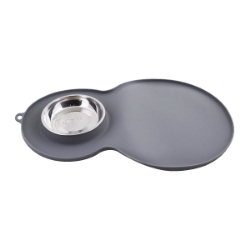 Picture of Catit Peanut Place Mat Grey (44013) - 17.5in X 11.4in