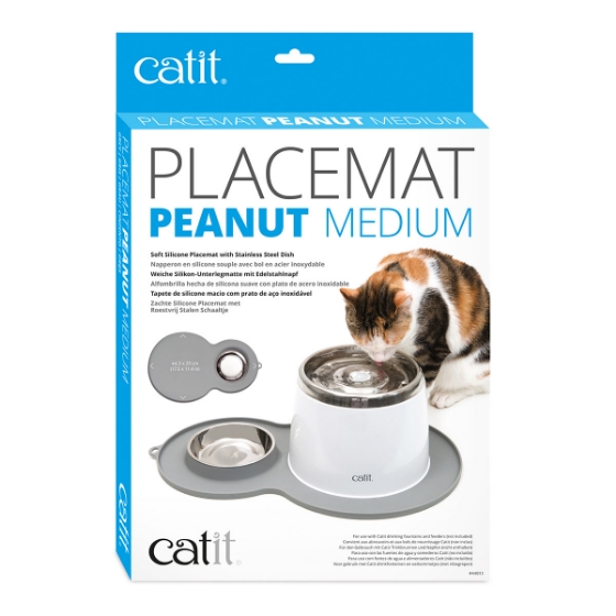 Picture of CATIT PEANUT PLACE MAT Grey (44013) - 17.5in x 11.4in