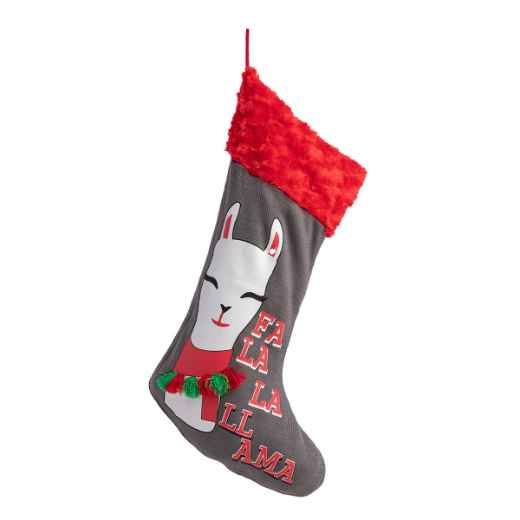 Picture of XMAS HOLIDAY SILVER PAW UGLY STOCKING - Fa La La Llama