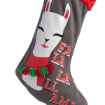 Picture of XMAS HOLIDAY SILVER PAW UGLY STOCKING - Fa La La Llama