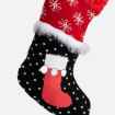 Picture of XMAS HOLIDAY SILVER PAW UGLY STOCKING - Xmas Stocking 