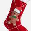 Picture of XMAS HOLIDAY SILVER PAW UGLY STOCKING - Gingerbread Man 