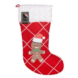 Picture of XMAS HOLIDAY SILVER PAW UGLY STOCKING - Gingerbread Man 