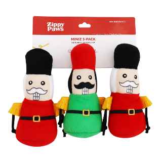 Picture of XMAS HOLIDAY CANINE ZIPPYPAWS Holiday Miniz Nutcrackers - 3/pk 