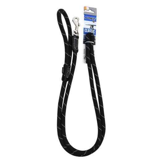 Picture of LEAD CANINE ROGZ ROPE LONG FIXED Black - 1/2in x 6ft