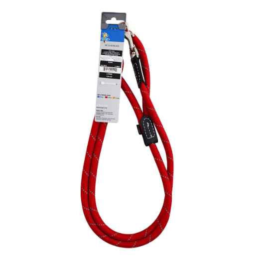 Picture of LEAD CANINE ROGZ ROPE LONG FIXED Red - 1/2in x 6ft