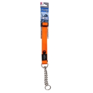 Picture of COLLAR ROGZ LUMBERJACK OBEDIENCE HALF CHECK Orange - 1in x 18-27.5in