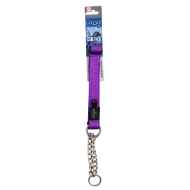 Picture of COLLAR CANINE ROGZ LUMBERJACK OBEDIENCE HALF CHECK Purple - 1in x 18-27.5in