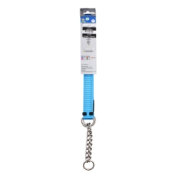 Picture of COLLAR CANINE ROGZ LUMBERJACK OBEDIENCE HALF CHECK Turquoise - 1in x 18-27.5in