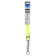 Picture of COLLAR CANINE ROGZ LUMBERJACK OBEDIENCE HALF CHECK Dayglo Yellow - 1in x 18-27.5in