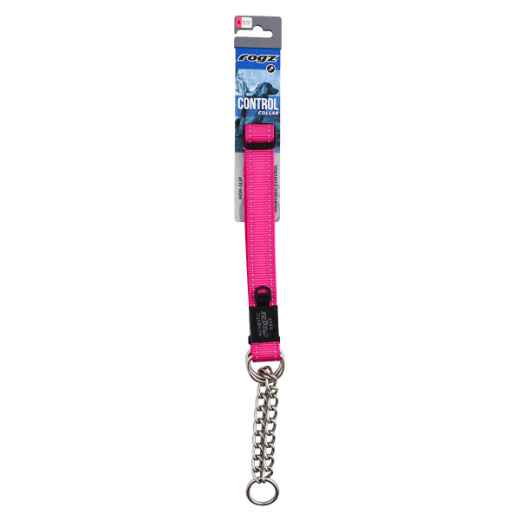 Picture of COLLAR CANINE ROGZ LUMBERJACK OBEDIENCE HALF CHECK Pink - 1in x 18-27.5in