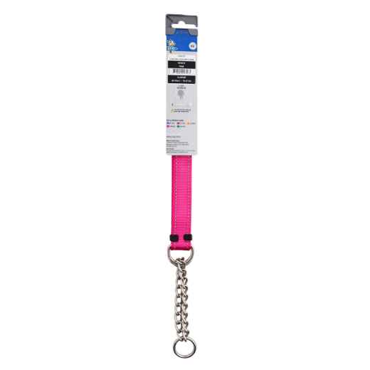 Picture of COLLAR CANINE ROGZ LUMBERJACK OBEDIENCE HALF CHECK Pink - 1in x 18-27.5in