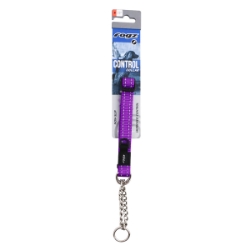 Picture of COLLAR CANINE ROGZ SNAKE OBEDIENCE HALF CHECK Purple - 5/8in x 12-18in