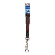 Picture of COLLAR CANINE ROGZ LUMBERJACK OBEDIENCE HALF CHECK Chocolate - 1in x 18-27.5in