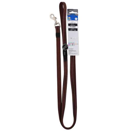 Picture of LEAD CANINE ROGZ UTILITY SNAKE Chocolate - 5/8in x 6ft