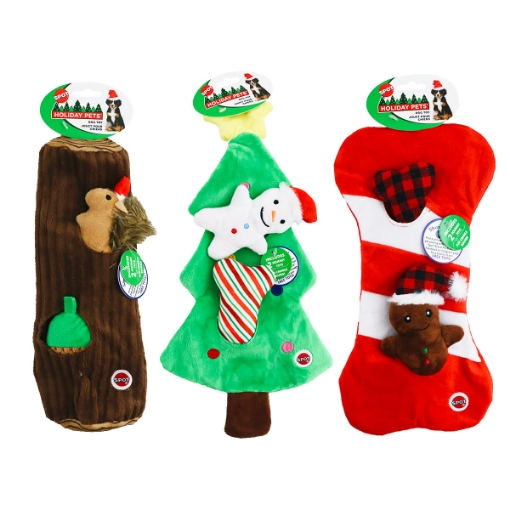 Picture of XMAS HOLIDAY CANINE SPOT HOLIDAY PUZZLE TOYS Assorted 