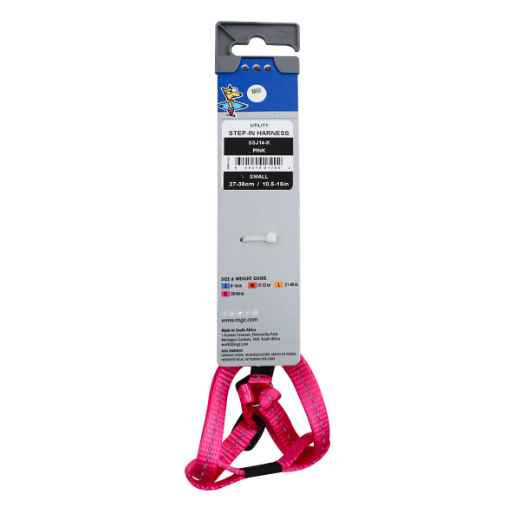 Picture of HARNESS CANINE ROGZ UTILITY STEP IN HARNESS NiteLife Pink - Small