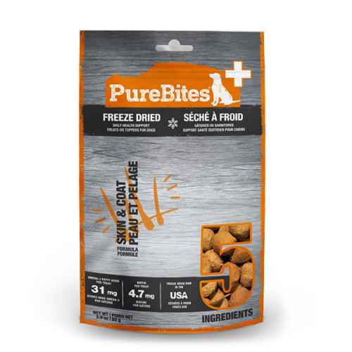 Picture of PUREBITES PLUS CANINE Freeze Dried Skin & Coat - 3.0oz/85g