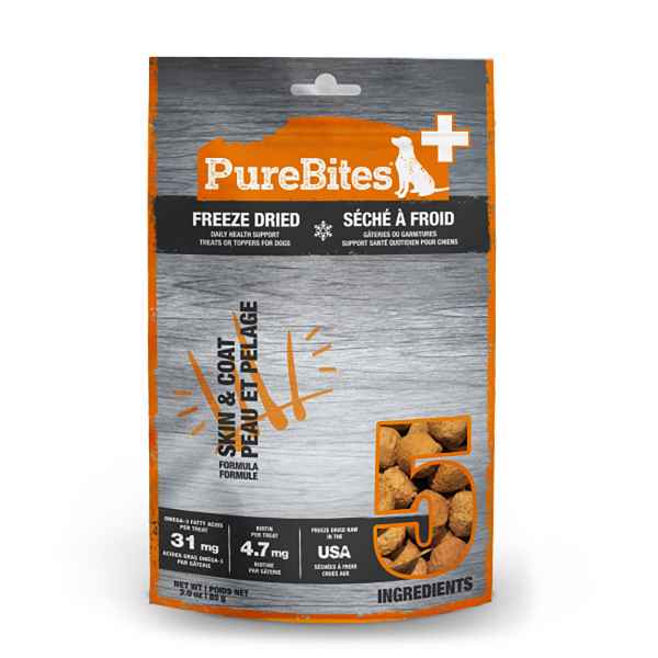 Picture of PUREBITES PLUS CANINE Freeze Dried Skin & Coat - 3.0oz/85g