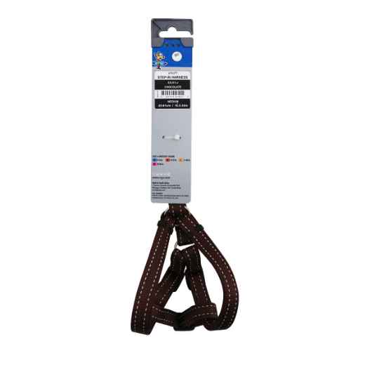 Picture of HARNESS CANINE ROGZ UTILITY STEP IN HARNESS Snake Chocolate - Medium