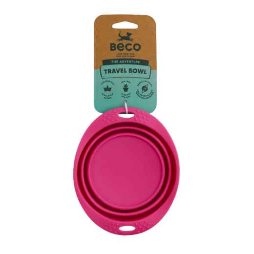 Picture of BOWL SILICONE TRAVEL BOWL Pink - 0.75 liters