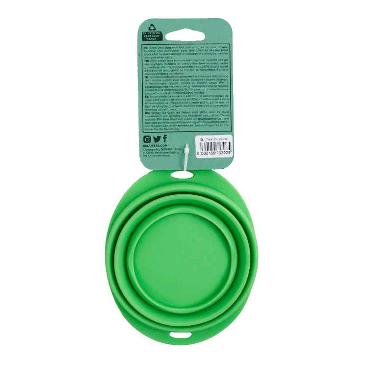 Picture of BOWL SILICONE TRAVEL BOWL Green - 0.38 liters