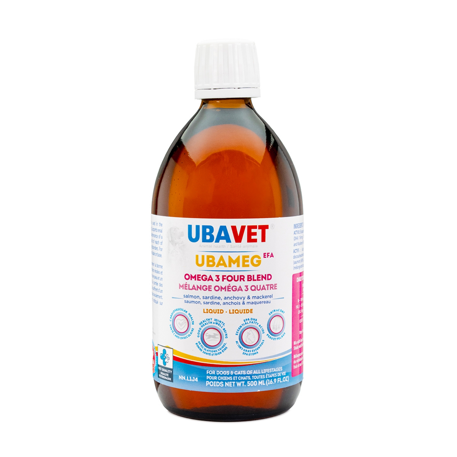 Picture of UBAVET UBAMEG EFA OMEGA 3 4 BLEND LIQUID - 500ml