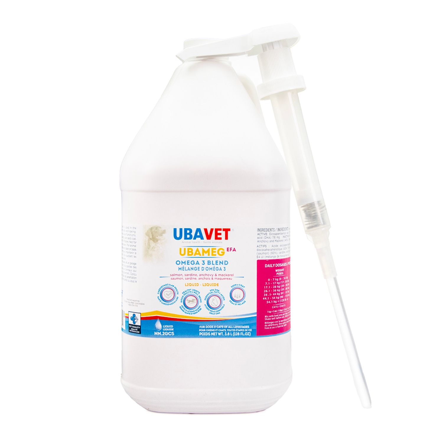 Picture of UBAVET UBAMEG EFA OMEGA 3 4 BLEND LIQUID - 3.8lt