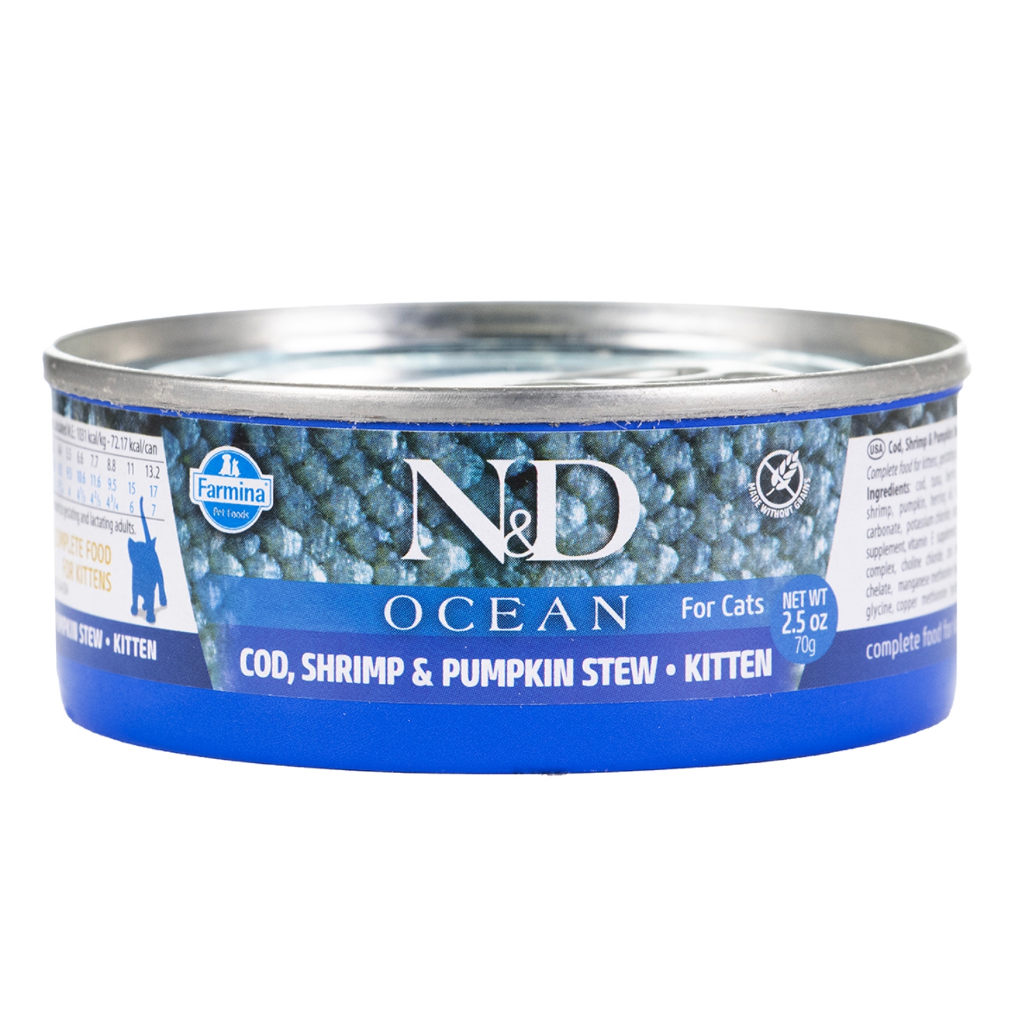 Picture of Feline Farmina N&D Kitten Cod,Shrimp&Pumpkin Stew - 24 X 2.5oz/70g Cans