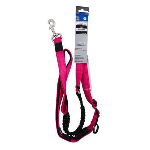 Picture of LEAD CANINE ROGZ UTILITY HANDS FREE Pink - 1in x 4.9 - 6.9ft