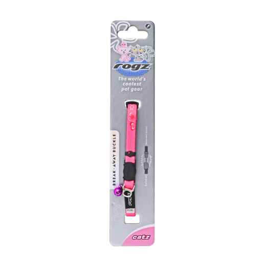 Picture of COLLAR FELINE ROGZ BREAK AWAY KIDDYCAT Adjustable Pink - 1/4in x 6-9in