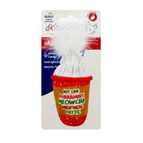 Show details for XMAS HOLIDAY FELINE Kittybelles Latte My Way Catnip Toy  Picture of XMAS HOLIDAY FELINE Kittybelles Latte My Way Catnip Toy